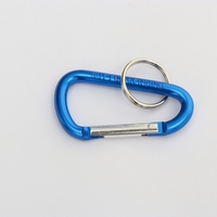 Mousqueton en aluminium OEM en forme de D à ressort avec anneau porte-clés fendu pour porte-clés, sacs et accessoires de sac à dos – Vente directe usine