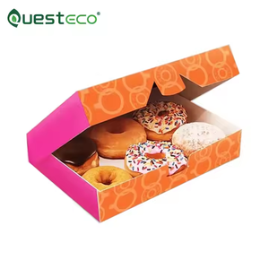 Phân Hủy Sinh Học Bán Buôn Biểu Tượng Tùy Chỉnh Cấp Thực Phẩm Màu Hồng 6/12Pcs <span class=keywords><strong>Donut</strong></span> Hàn Quốc Ngô Hộp Con Chó Và Đá Cẩm Thạch Mochi Đám Cưới <span class=keywords><strong>Donut</strong></span> Hộp - Product Image 5