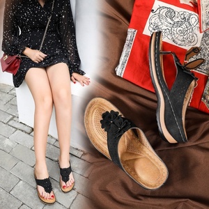 Sandali Quadrati da Donna Bohémien Retrò con Logo Personalizzato, Punta Aperta, Piattaforma Romana, Aumento di Altezza, Slip-On Estivi, Antiscivolo - Product Image 3