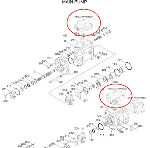 EXCAVATRICE K3V112DT RÉGULATEUR DE POMPE PRINCIPALE 31N6-10051 31N6-10050 31N6-10010 POUR HYUNDAI R210LC-7