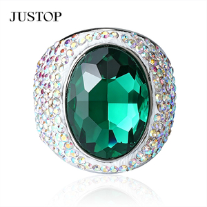 แหวนค็อกเทล JUSTOP Star ชุบเงิน สแตนเลสสตีล เครื่องประดับแฟชั่นสำหรับทุกเพศ ใส่ได้ทุกวัน - Product Image 5