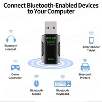 Adaptador USB WiFi 6 de 900M con Doble Antena, Adaptador WiFi AX900 de Doble Banda 2.4G 5G para PC y Laptop, Plug and Play, Compatible con Win10/11