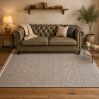 Natural Taupe Woven Wool Rug 120x180cm Handmade Floor Carpet for Entrance Home Decor Wholesale