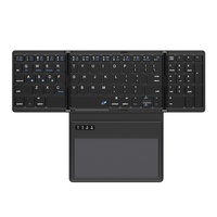 Keyboard nirkabel Universal, Touchpad ABS USB tiga sistem, Dome eksternal, nirkabel Kulit Untuk Laptop ponsel PC BT