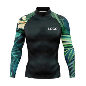 Camicie a compressione da uomo magliette a maniche lunghe Rashguard UPF 50 protezione UV surf immersioni nuoto camicia attillata Rash Guard - Product Image 3
