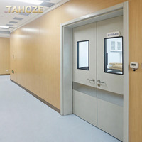 Porte d'hôpital certifiée CE en HPL, antibactérienne, ignifuge, à battants, pour salle d'opération, couloir et unité de soins intensifs