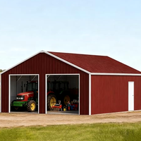 Garage préfabriqué en acier avec appartement et loft, stockage multifonction au-dessus