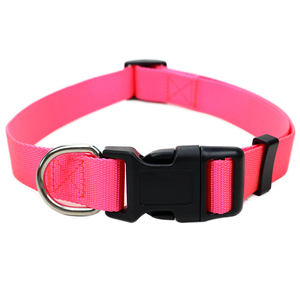 2024 muestra gratis de fábrica al por mayor sublimación suministros para mascotas personalizado ajustable en blanco collar de perro de nailon liso - Product Image 2