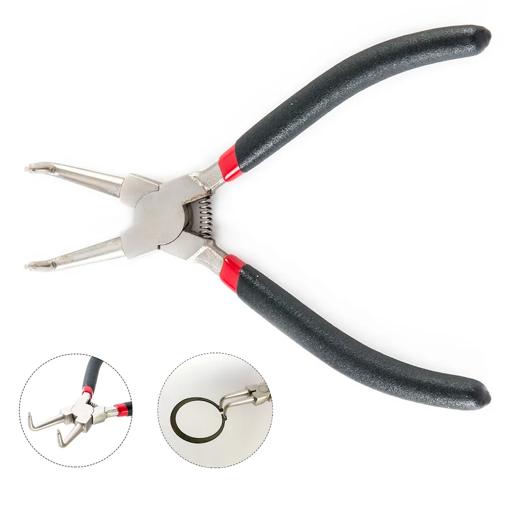 Soft grip handle ring remove retaining snap ring pliers bent internal circlip pliers
