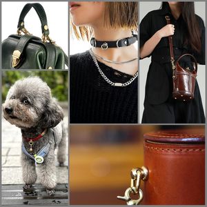 Notgia Pcs D Rings For Purse Brass Rivets For Leather Rotatable Purse Strap Hardware Ball Button <b>Studs</b> For Handbag D Rings Chica - Product Image 6