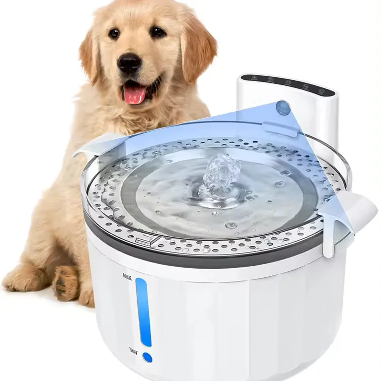 Automatic Stainless Steel Plastic 2L Cat Dog Water Fountain Smart Pet Cat Feeder