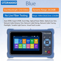OTDR Inteligente Portátil NK4000 1310 1550nm 26 24dB 100km con Pantalla Táctil, Probador de Fibra Óptica, OPM, VFL, RJ45, FTTH, Reflectómetro para Telecomunicaciones