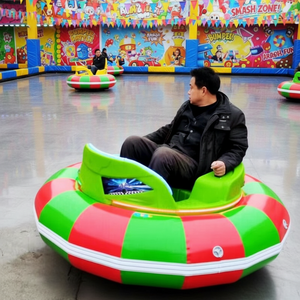 QIQU 2 <span class=keywords><strong>Voiture</strong></span> tamponneuse électrique gonflable en PVC 48V pour adultes, pour usage extérieur et intérieur, pour parcs et usage commercial, modèle UFO - Product Image 1