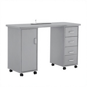 Mesa de Manicura Profesional Moderna de Madera Negra con Cajón y Asa para Salón, Uso Comercial en Villas, Yuandong NT-1 Hebei Y - Product Image 2
