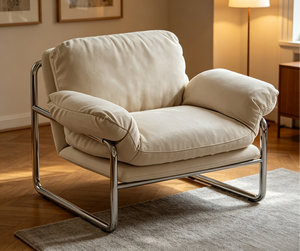 Sillón Estilo Chino Sihao para Sala de Estar o Dormitorio, Silla Individual de Diseño para Apartamentos Pequeños, Silla de Descanso para Balcón - Product Image 1
