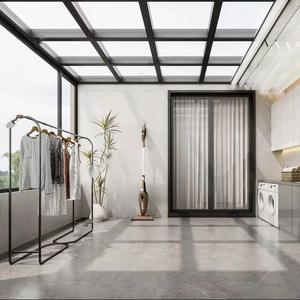 Terrasse, balcon, solarium en aluminium moderne sur mesure, verre trempé isolé, extérieur indépendant, solarium toutes saisons pour villa - Product Image 4