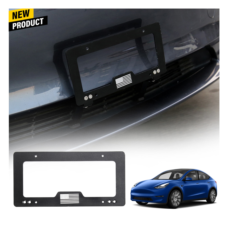 Применимо к стандартным американским аксессуарам, черная рамка номерного знака премиум-класса из алюминиевого сплава для Tesla Model 3/Y/S