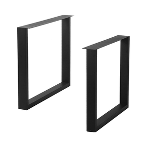 Patas de mesa de comedor de Metal resistente MBQQ decoración rústica 28 \ "altura 35 \" tubo cuadrado ancho patas modernas industriales patas de muebles - Product Image 2