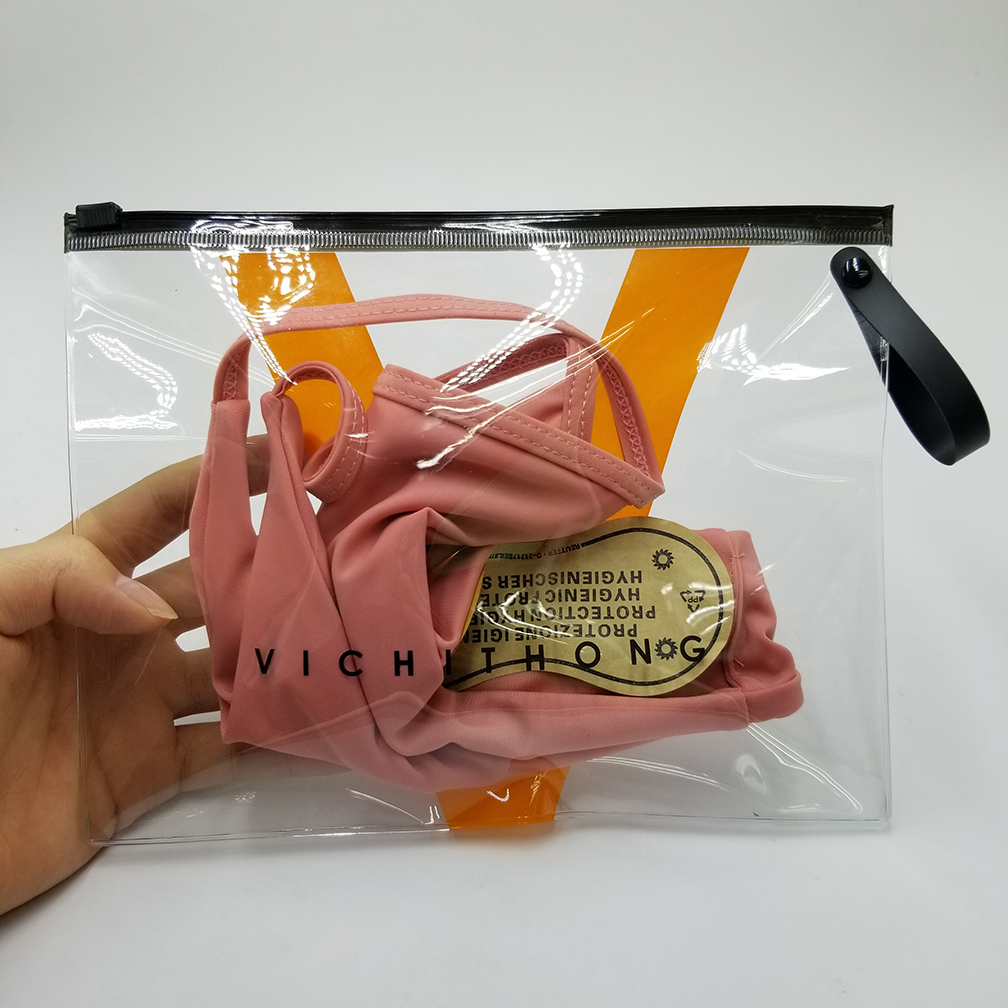 Zipper Top Apparel Bags, Clothing, Shoes, Underwear, Garment. Bikini Swimwear Packing Bag. EVA Slide Bags