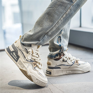 2025 Men's Casual Flat <b>Shoes</b> with <b>Height</b> <b>Increasing</b> Thick Sole Sports Inspired Bread Tide Design Versatile for Autumn Walking - Product Image 4