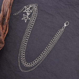 Multi Layered Star Pendant Shoe <b>Chain</b> Zinc Alloy Detachable For Martin <b>Boots</b> Unisex Daily Wear - Product Image 2