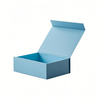 Boîtes cadeaux rigides pliables personnalisées en papier artistique orange avec couvercle magnétique, recyclées, avec pelliculage brillant pour usage en fourrure