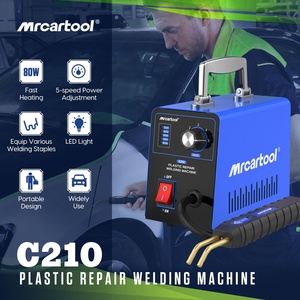 Kit de soudage plastique MRCARTOOL 15W-80W, puissance réglable sur 5 niveaux, 600 agrafes plates/ondulées/cornées à chaud - Product Image 1