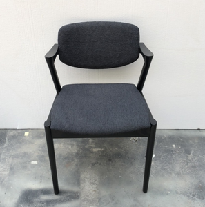 Upholstery Kalli Comfortable <b>Z</b>-Shaped Black Finish Modern Dining <b>Chair</b> Dining <b>Chair</b> Stylish Mid-Century Grey - Product Image 2