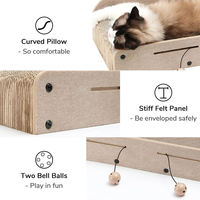 Canapé pour chat en feutre OEM en gros, chaise longue extra large, lit pour chat, griffoir résistant à l'usure, griffoir en carton pour chat