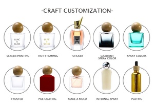 Flacons de parfum carrés plats de luxe en verre 50ml & 100ml avec bouchon roll-on, sérigraphie, rechargeables, portables pour crème visage - Product Image 5
