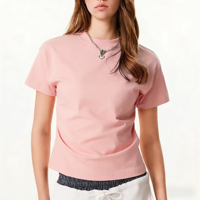 Camisetas Casuales de Verano para Mujer, 240 g/m², 100% Algodón, Cuello Redondo, Manga Corta, Logotipo Personalizado, Impresión DTG, Transpirables