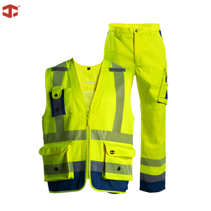 Gilet haute visibilité pour homme JIADE, nouvelle matière, vert, fermeture éclair, résistant à l'eau, vêtements de sécurité réfléchissants pour travaux de construction - Product Image 5