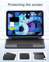 Clavier intelligent sans fil rétroéclairé portable avec pavé tactile magique pour tablette iPad 9.7 iPad 10.2 - 12.9 iOS Apple Mac Android Windows