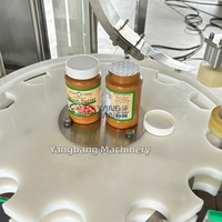Remplisseuse automatique de beurre de cacahuète Confiture de moutarde Sauce Ketchup Remplisseuse et bouchage Ligne de remplissage de confiture de fruits