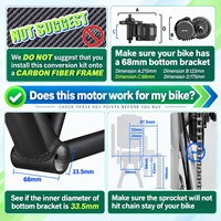Kit de conversion de vélo électrique avec moteur central BAFANG, écran LCD, pour VTT, livraison rapide, stock UE/US