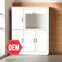 Mueble de Cocina Modular de Madera con Puertas de MDF, Diseño Moderno y Compacto para Hogares Pequeños, Fácil Instalación, Modelo 2156, OEM Malasia