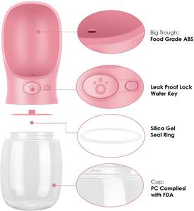 Toptan 300ml 550ml taşınabilir plastik seyahat dağıtıcı fabrikada otomatik sıcak yürüyüş köpek su şişeleri için geri dönüştürülebilir - Product Image 3