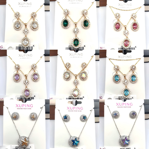 Ensemble de bijoux papillon XUPING <span class=keywords><strong>JINGJING</strong></span>, collier et boucles d'oreilles plaqués or, bijoux tendance pour femmes, vente en gros de bijoux - Product Image 5