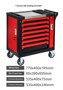 Chariot d'atelier multifonctionnel en acier robuste pour la réparation automobile, l'entretien des équipements automobiles, chariot à outils portable - Product Image 2