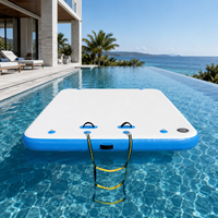 Dock gonflable personnalisé pour la navigation en lac et en mer, avec une large surface de pont pour la baignade, la détente, le yoga et les loisirs aquatiques en famille