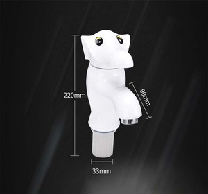 Grifo de Lavabo con Diseño de Elefante Colorido, Bonito y Moderno, de Una Sola Manija, Un Solo Orificio, de Plástico, con Cerámica, para Agua Fría/Caliente - Product Image 6