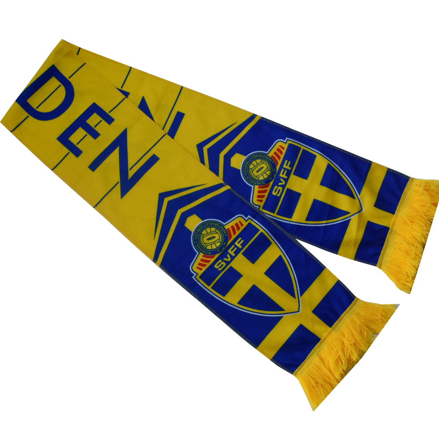 Best selling knitting customized polyacrylic fiber jacquard football soccer fans scarf