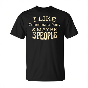 T-Shirt per Amanti dei Pony di Connemara, Unisex per Adulti, Manica Corta, Collo Tondo, in Cotone, Casual, Promozionale - Product Image 2