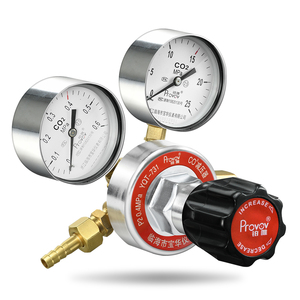 Tùy chỉnh <span class=keywords><strong>CO2</strong></span> xi lanh cga320 Brass áp lực sống lại van Carbon Dioxide Đồng hồ đo áp suất giảm van điều chỉnh - Product Image 1