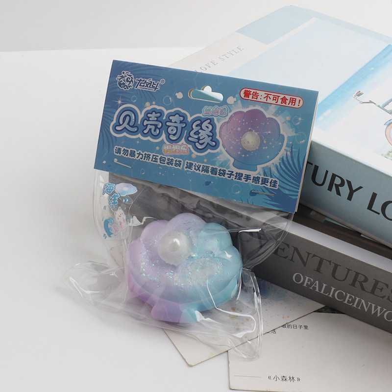 20596-สกุชชี่เปลือกหอยโปร่งใส Azure[6.5*6.5ซม.]