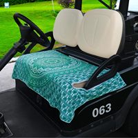 Housse de siège personnalisée à carreaux 51*31 pouces pour accessoires de voiturette de golf, décoration avec initiales, cadeaux de golf pour hommes, papas golfeurs, fête des pères