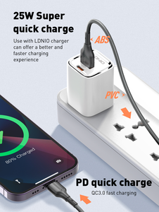 Câble de chargeur de téléphone USB-C de type C de haute qualité 25W à charge rapide 5A 3A 2.4A pour téléphone 15 14 13 12 Pro Max - Product Image 4