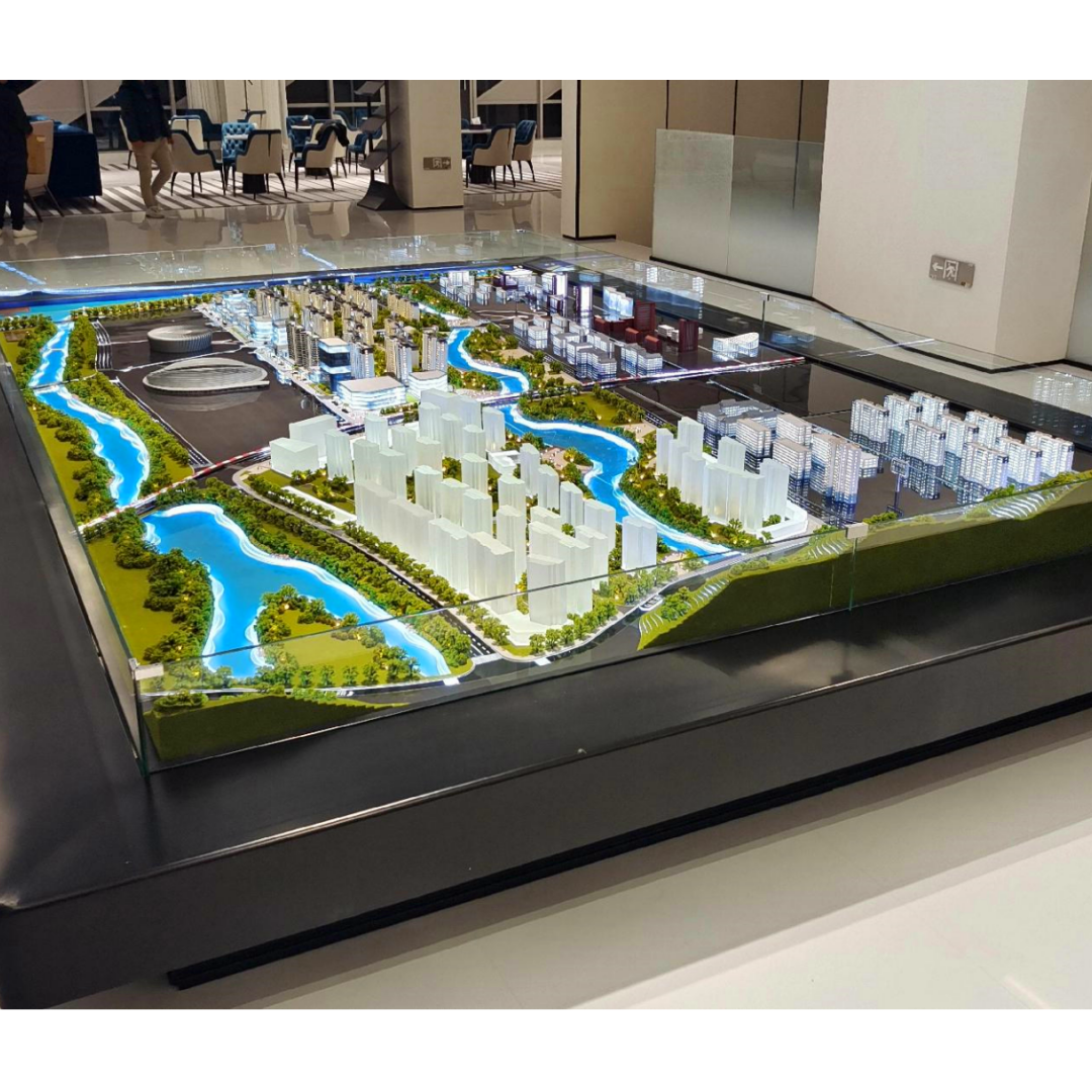 Пользовательские современные 3D архитектурные модели, миниатюрный городской планировочный масштаб, выставочные Миниатюрные модели городского масштаба