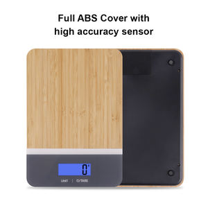 बांस प्लेटफॉर्म नए आगमन घर बांस डिजिटल रसोई पैमाने 5 किलोग्राम एलसीडी डिस्प्ले रसोई संतुलन - Product Image 4