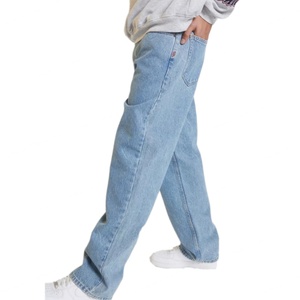 Custom Logo Jeans Manufacturer Denim Straight Leg <b>Baggy</b> Jeans Pant for <b>Men</b> Denim <b>Trousers</b> - Product Image 3
